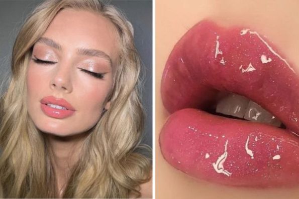 Glossy lips in nude shade – a trend for fresh and youthful lips in 2025