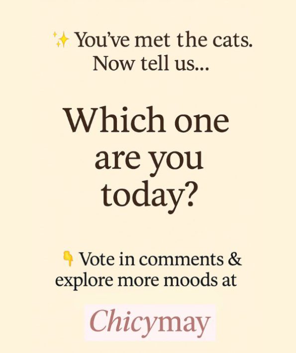 Which Cat Are You Today? Tap to find your inner feline.