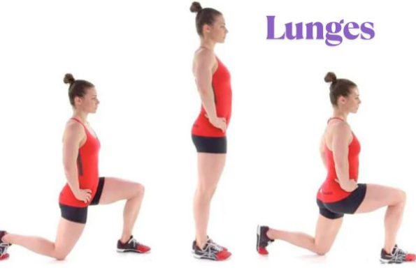 Lunges, effective exercises