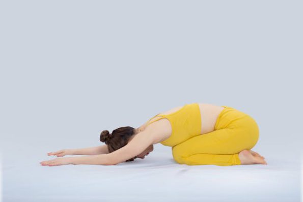 Child’s Pose for deep relaxation and stress relief, Yoga poses for energy