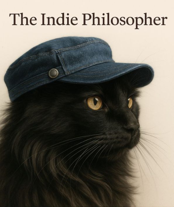 Cool Maine Coon cat wearing denim cap – The Indie Philosopher.