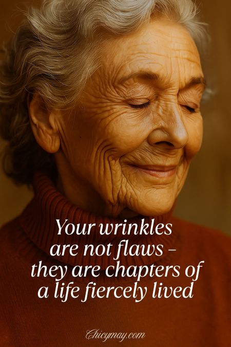 Your wrinkles are not flaws – they are chapters of a life fiercely lived