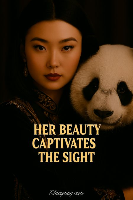 Her beauty captivates the sight.