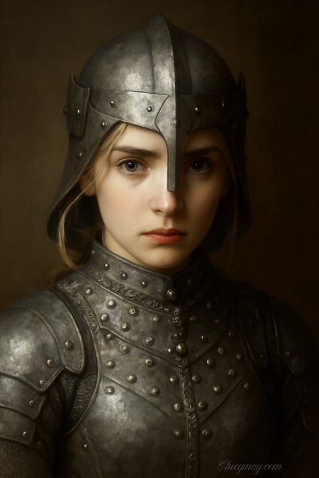 Steel Guardian archetype symbolizing quiet feminine strength and protection.