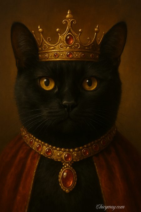 Velvet Queen cat archetype representing intuitive elegance and mystic power